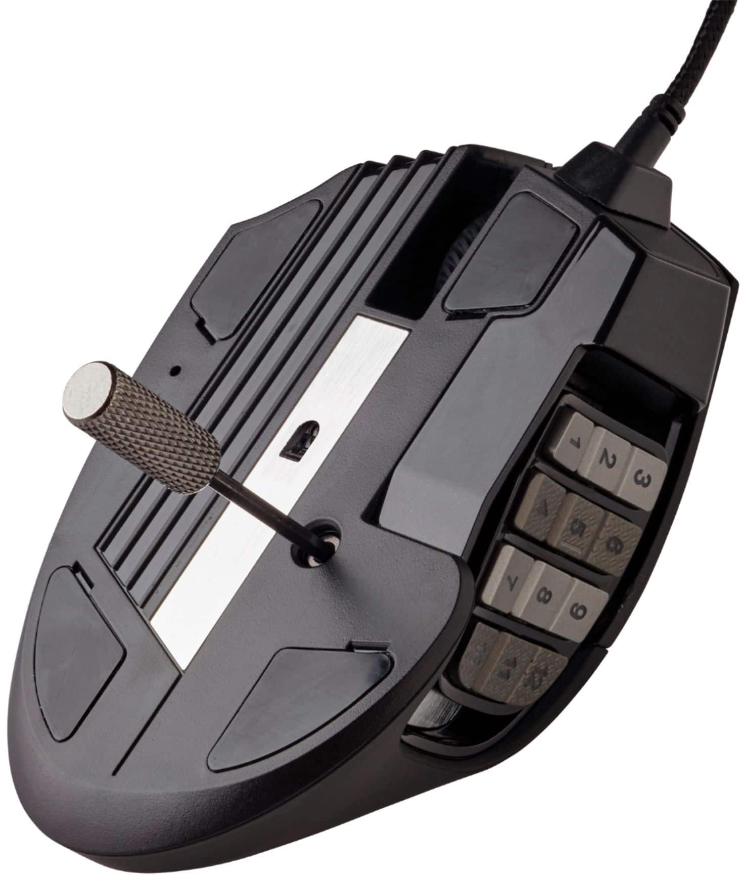 Alt View 19. CORSAIR - Scimitar RGB Elite Wired Optical Gaming Mouse with 17 Programmable Buttons - Black.