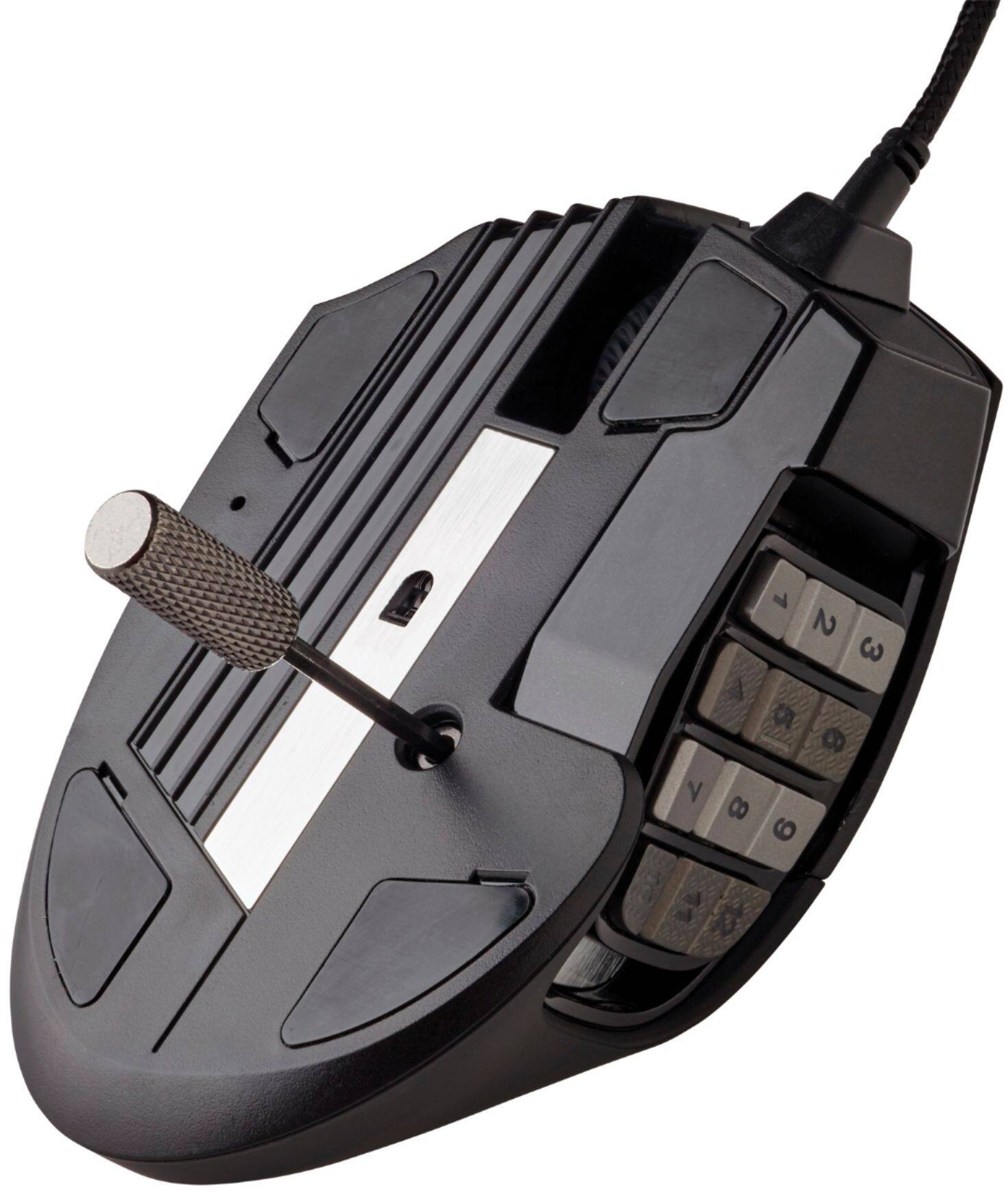 Alt View 19. CORSAIR - Scimitar RGB Elite Wired Optical Gaming Mouse with 17 Programmable Buttons - Black.