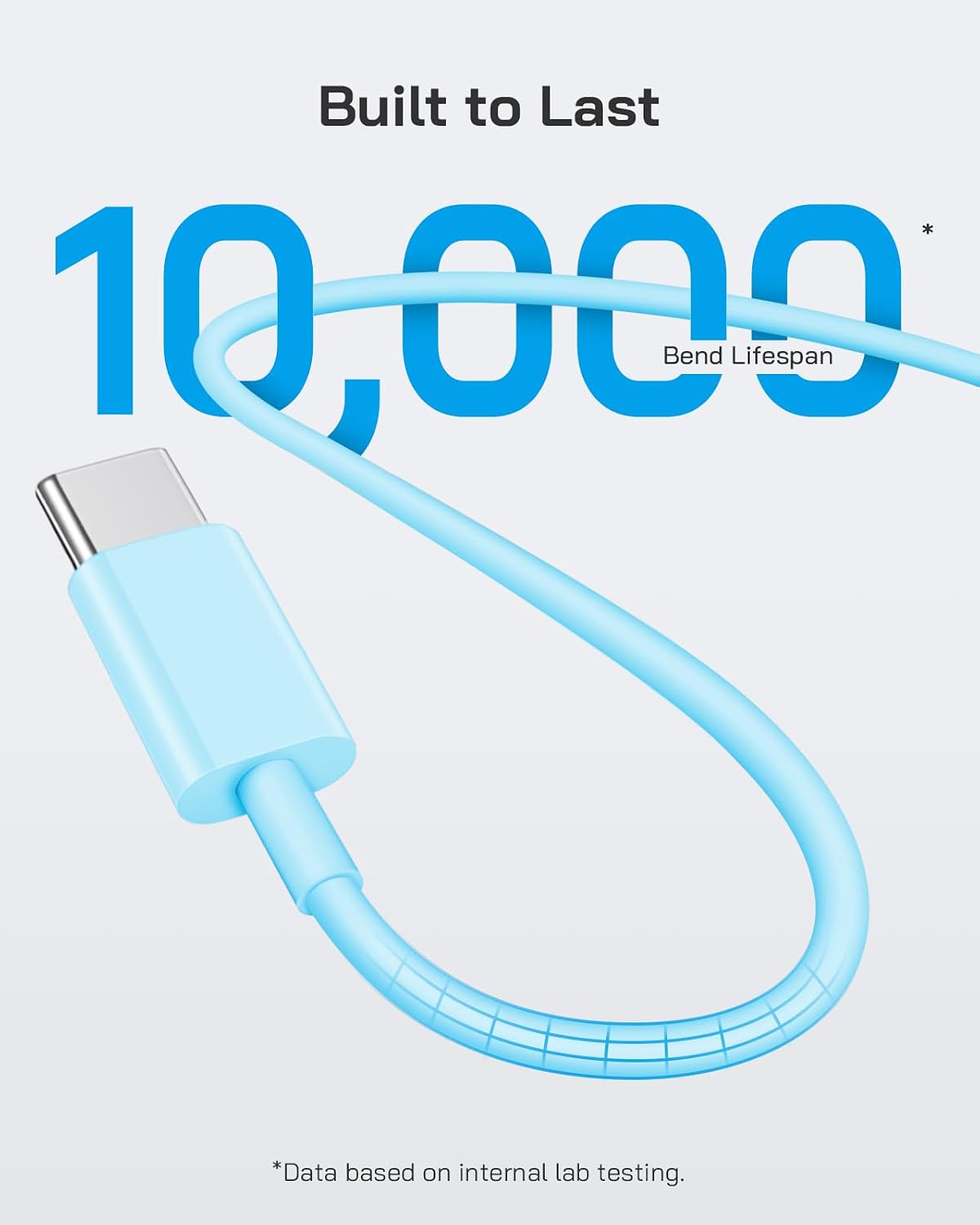 Built to Last  
10,000 Bend Lifespan  
*Data based on internal lab testing.