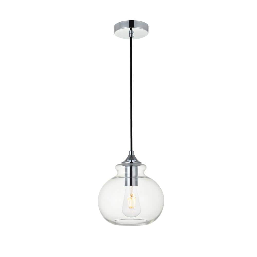 Living District - Destry 1 Light Chrome Pendant With Clear Glass - Chrome And Clear price history on PriceWatchPro