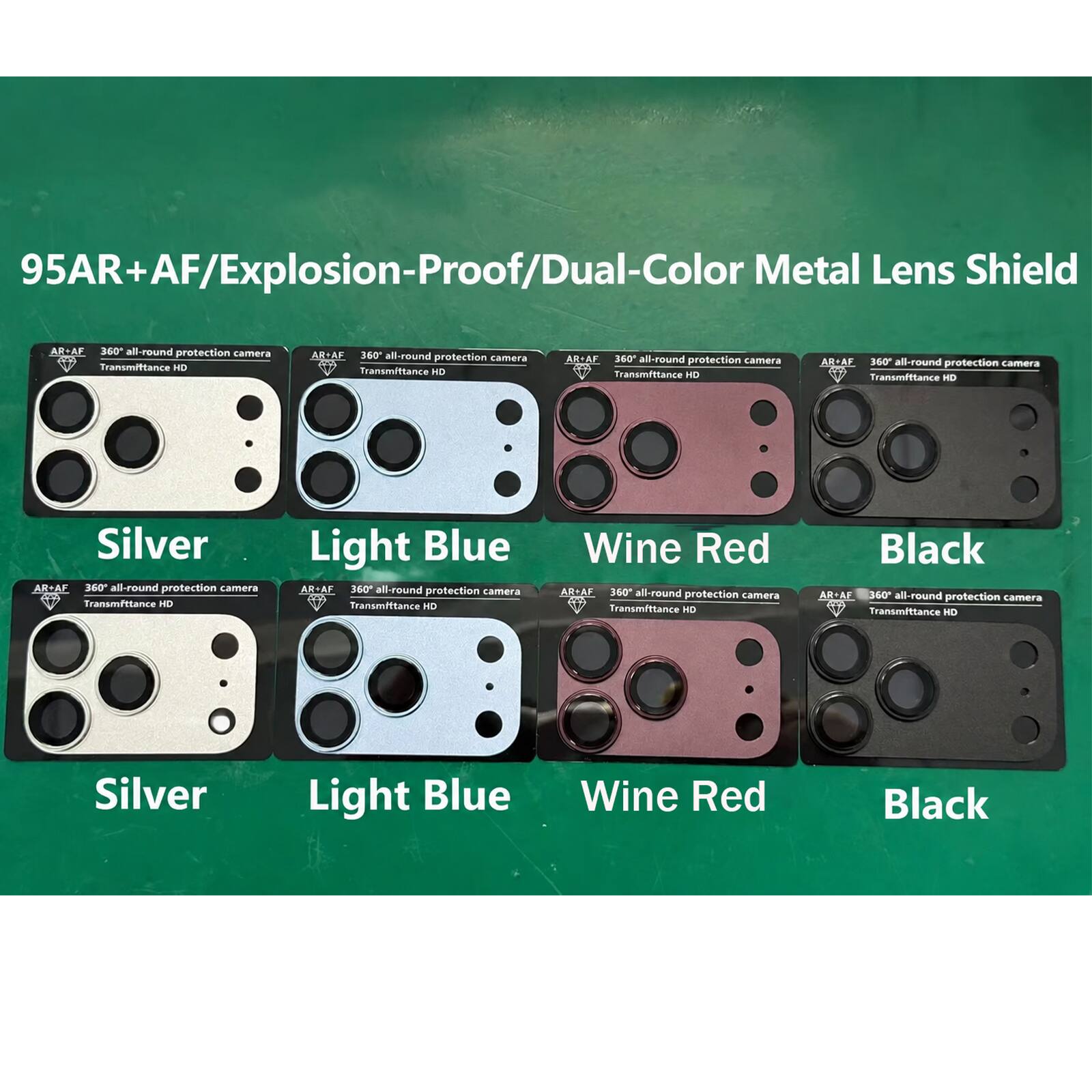 95AR+AF/Explosion-Proof/Dual-Color Metal Lens Shield

AR+AF 360 all-round protection camera Transmittance HD

Silver
Light Blue
Wine Red
Black