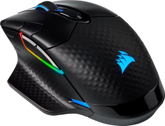 Front Zoom. CORSAIR - DARK CORE RGB PRO Wireless Optical Gaming Mouse with Slipstream Technology - Black.