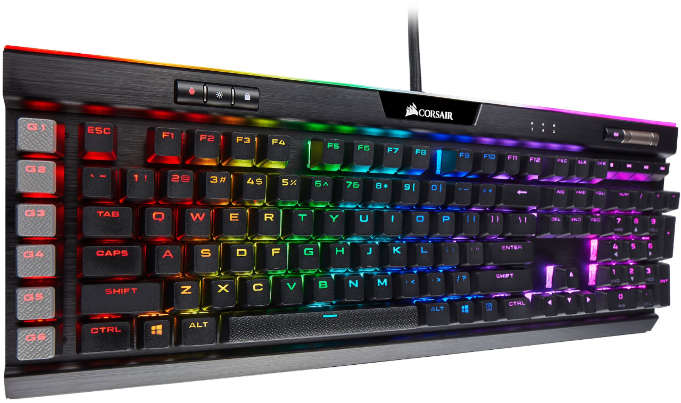 CORSAIR K95 RGB PLATINUM XT Full-size Wired Mechanical MX Speed Linear Switch Gaming Keyboard Black CH-9127414-NA - Best Buy