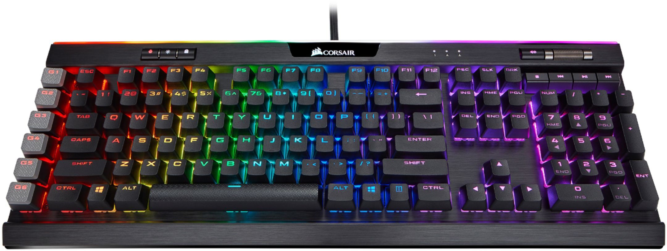 Contaminated Appoint tear down CORSAIR K95 RGB PLATINUM XT Full-size Wired Mechanical Cherry MX Speed  Linear Switch Gaming Keyboard Black CH-9127414-NA - Best Buy