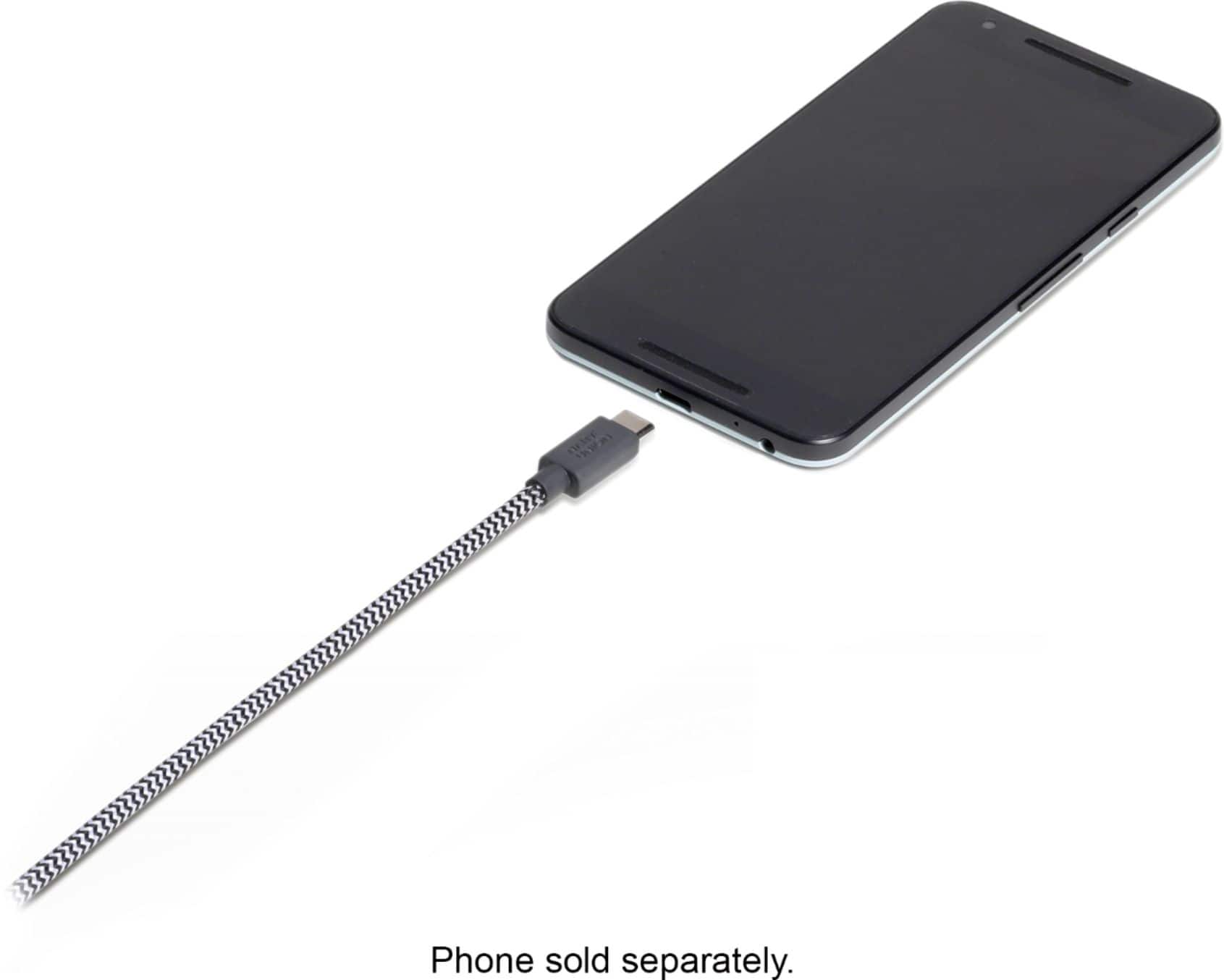 The text on the image reads "Phone sold separately."