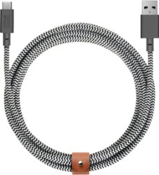 Native Union - 10' USB Type C-to-USB Type A Cable - Zebra - Front_Zoom