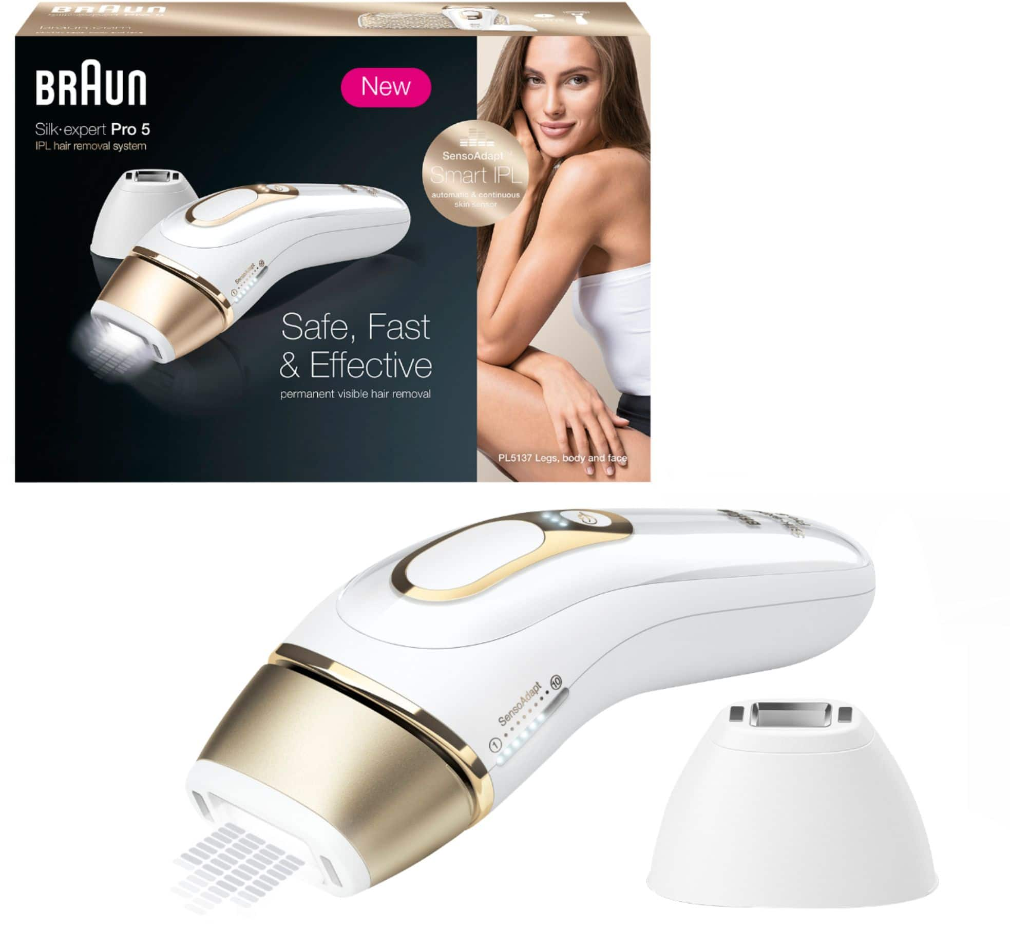 Buy Braun Silk-Expert Pro 5 Design Edition IPL Hair Removal System MBSEP5  White Online - Shop Beauty & Personal Care on Carrefour UAE