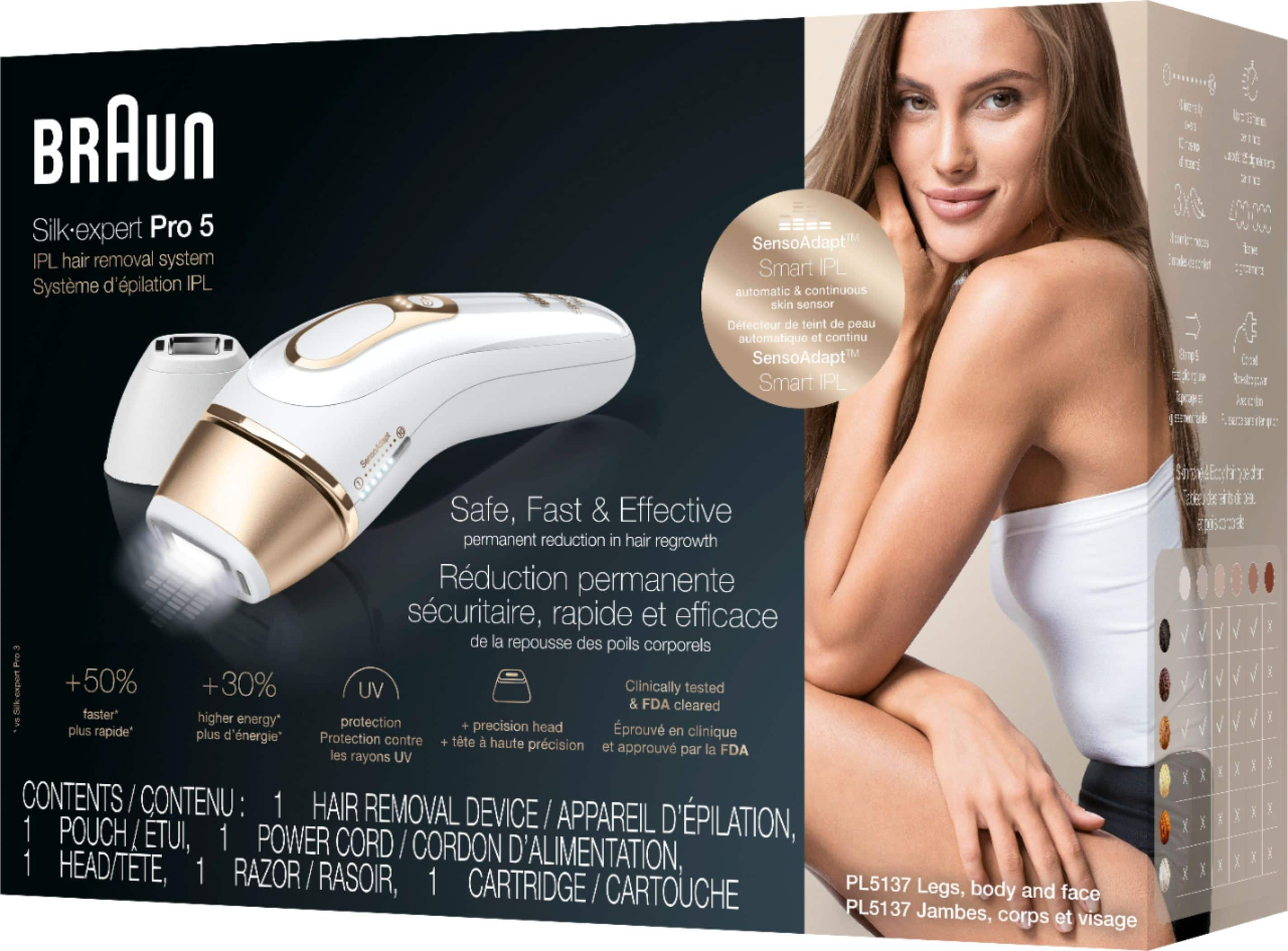 Customer Reviews: Braun Silk-expert Pro 5 IPL Epilator White/Gold PL5137 -  Best Buy