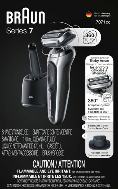 Angle Zoom. Braun - Series 7 Wet/Dry Electric Shaver - Silver.
