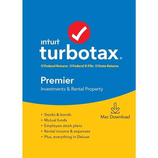 Turbotax Premier Federal State 2019 Mac Digital Int940800v510