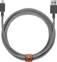Native Union - Apple MFi Certified 9.8' Lightning USB Charging Cable - Zebra - Front_Zoom