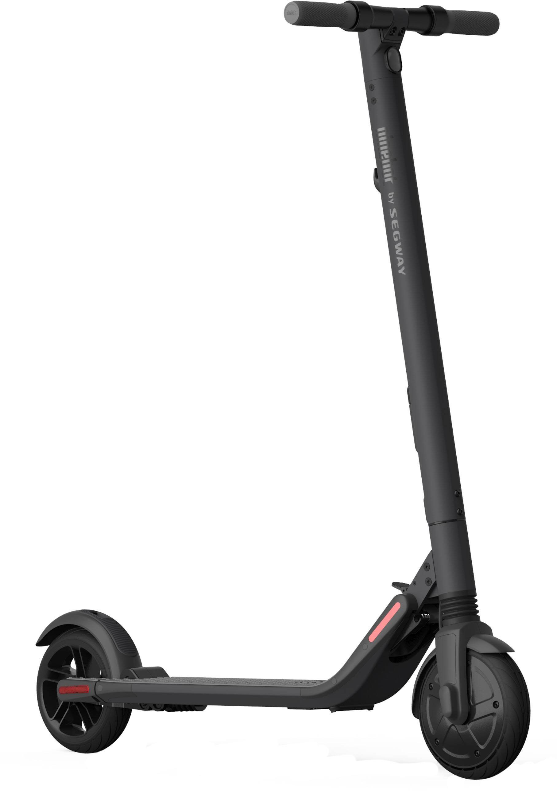 Front. Segway - Ninebot ES2-N Foldable Electric Kick Scooter w/15.5 mi Max Operating Range & 15.5 mph Max Speed - Silver/Dark Gray - Dark Grey.