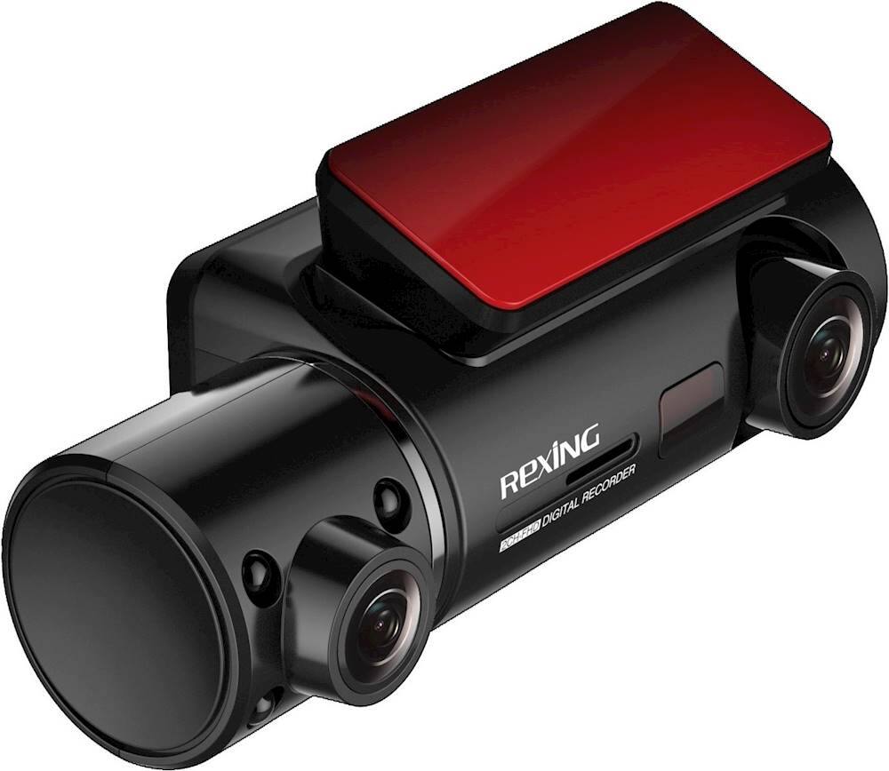 Alt View 11. Rexing - V3 Basic Front and Cabin Dash Cam with Wi-Fi.