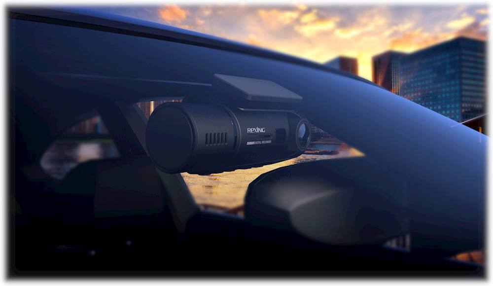 Alt View 13. Rexing - V3 Basic Front and Cabin Dash Cam with Wi-Fi.