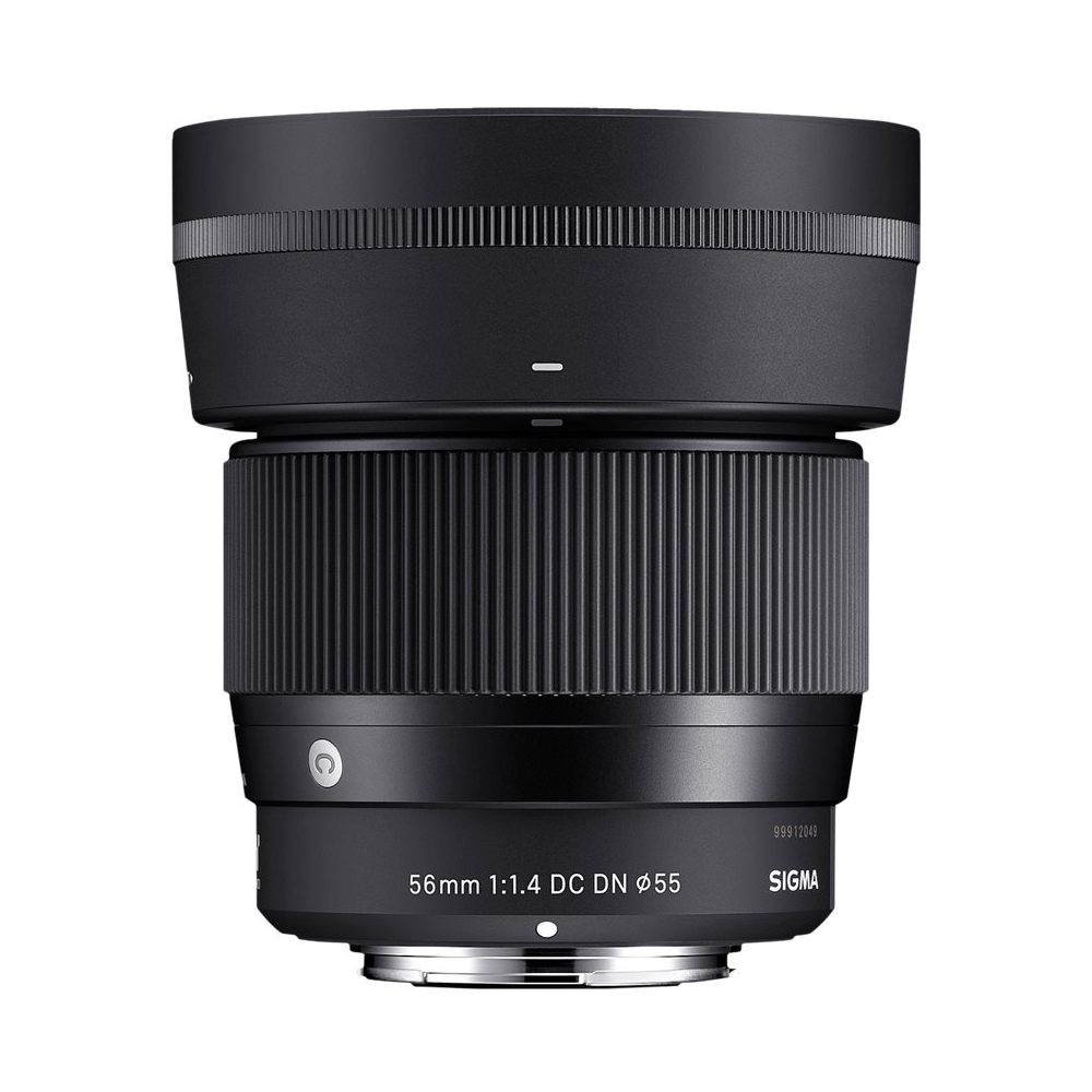Angle View: Sigma - 56mm f/1.4 DC DN ,  C Lens for Micro Four Thirds - Black