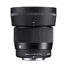 Angle. Sigma - 56mm f/1.4 DC DN , C Lens for Micro Four Thirds - Black.