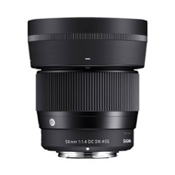 Sigma - 56mm f/1.4 DC DN ,  C Lens for Micro Four Thirds - Black - Angle_Zoom
