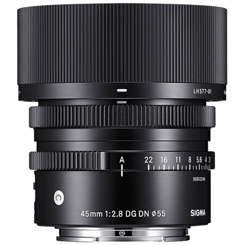 Angle View: Sigma - Contemporary 45mm f/2.8 DG DN Lens for Sony E-Mount - Black