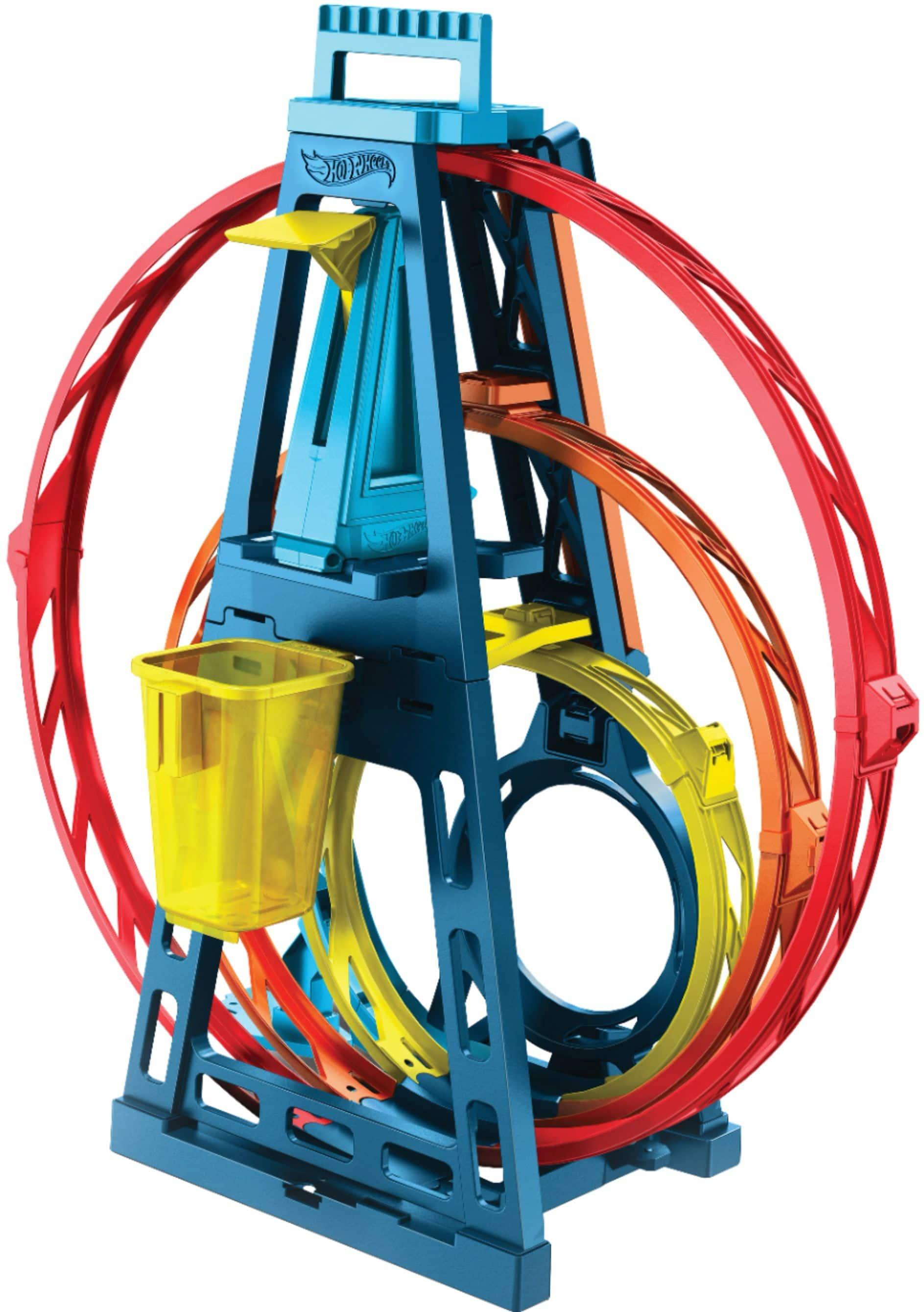 hot wheels triple loop track builder