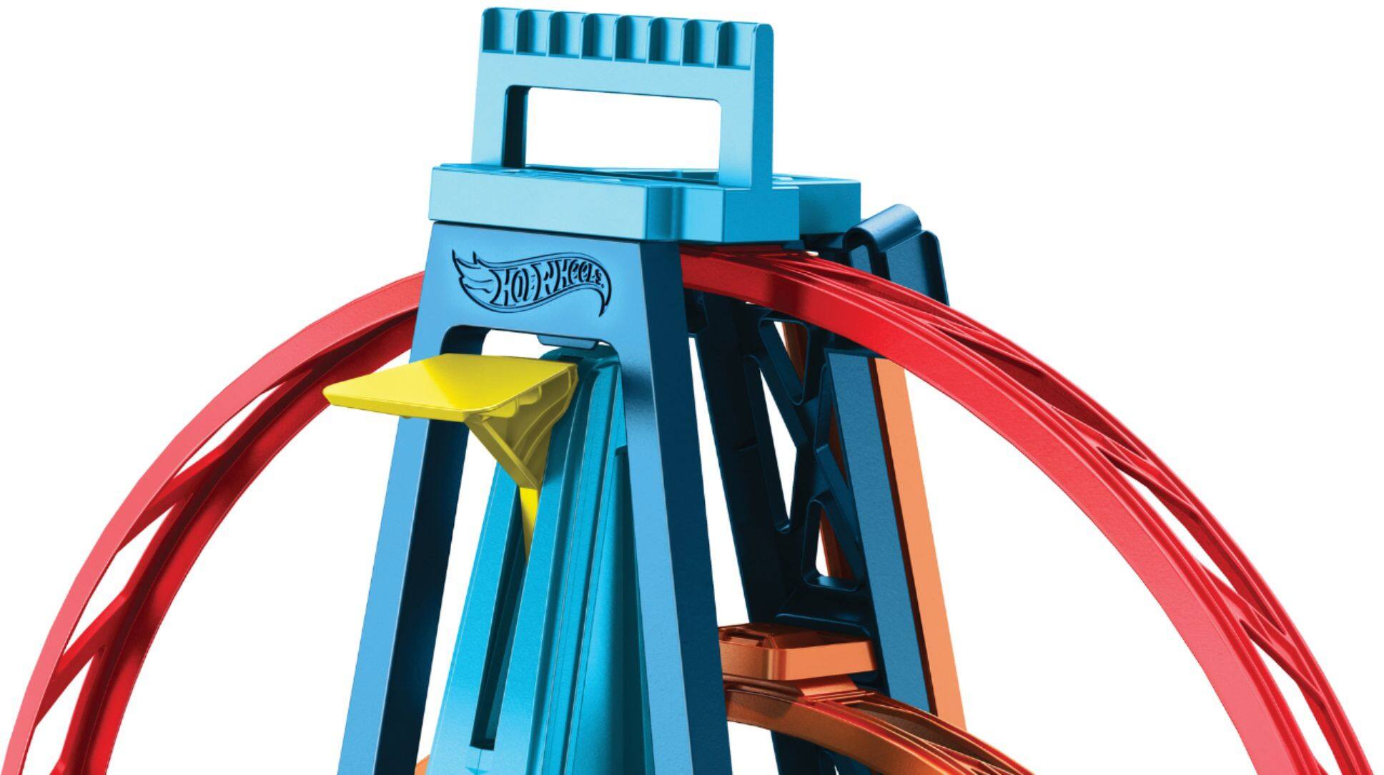 Alt View 16. Hot Wheels - Track Builder Triple Loop Kit - Blue/Orange.