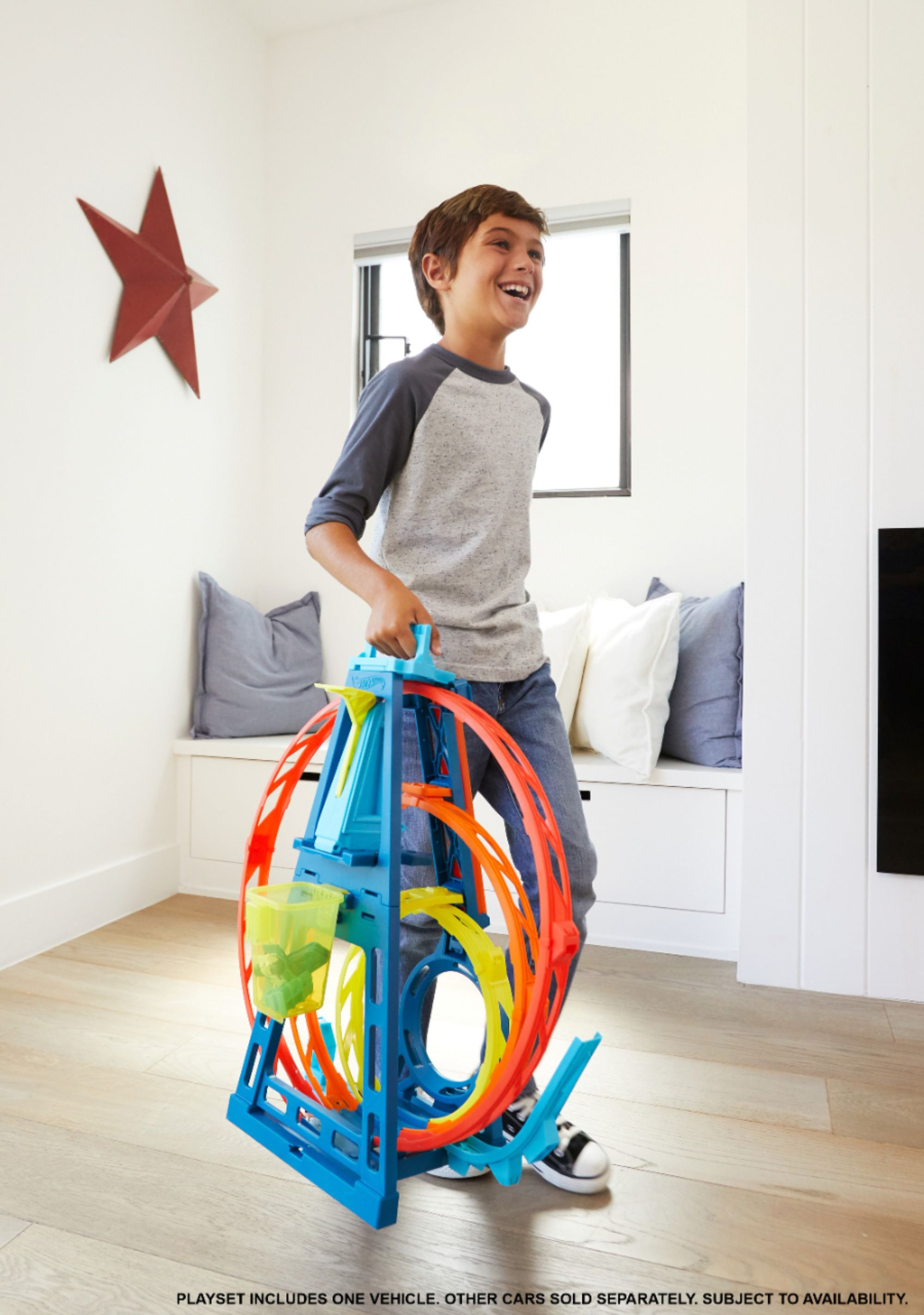 Playset Pista Triple Loop Giocattolo per Bambini 4+ Track Builder Hot Wheels 