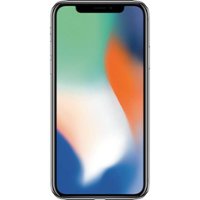 Apple - Pre-Owned iPhone X 256GB (Unlocked) - Silver - Front_Zoom