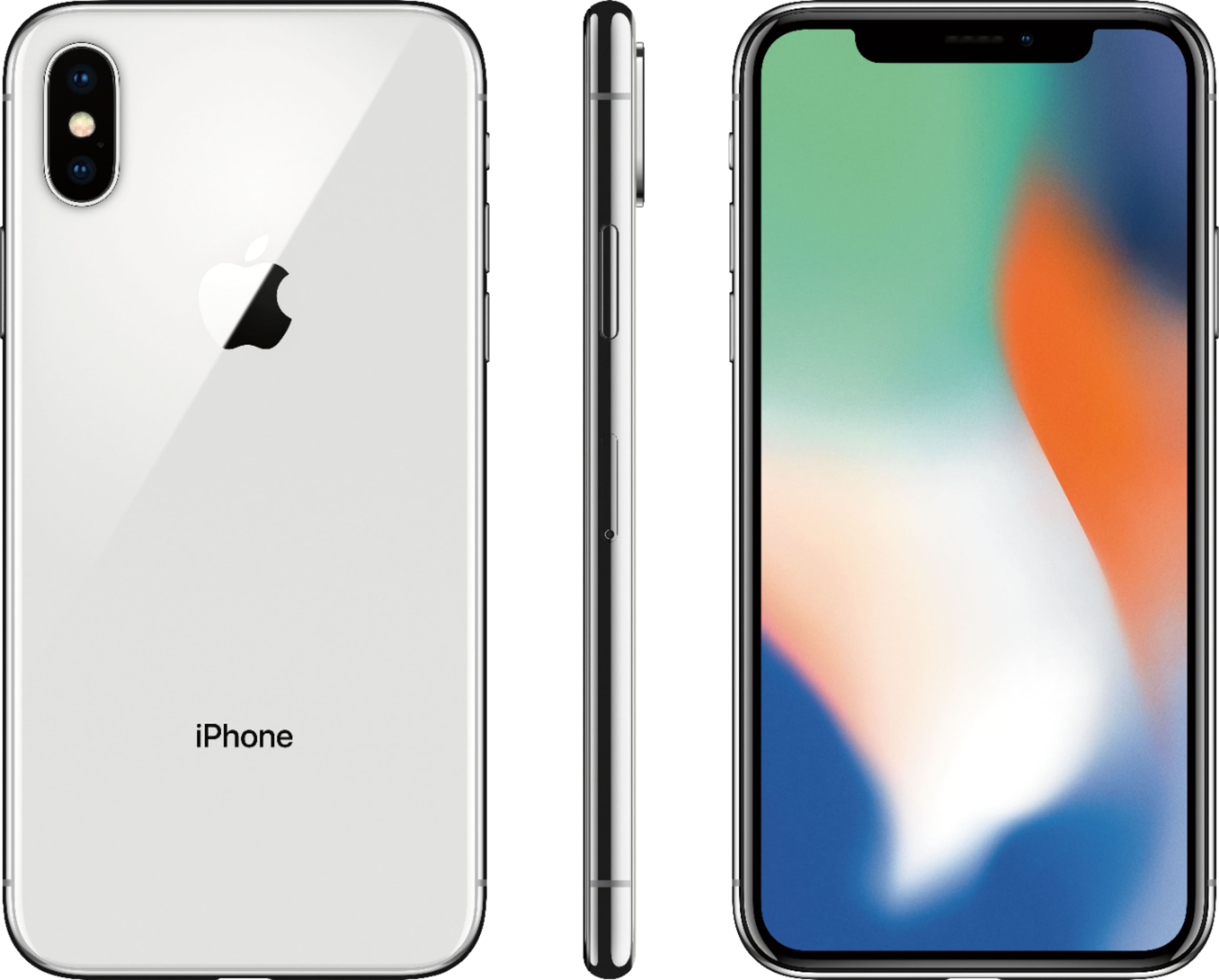 iPhone X Silver 256 GB au - スマートフォン本体