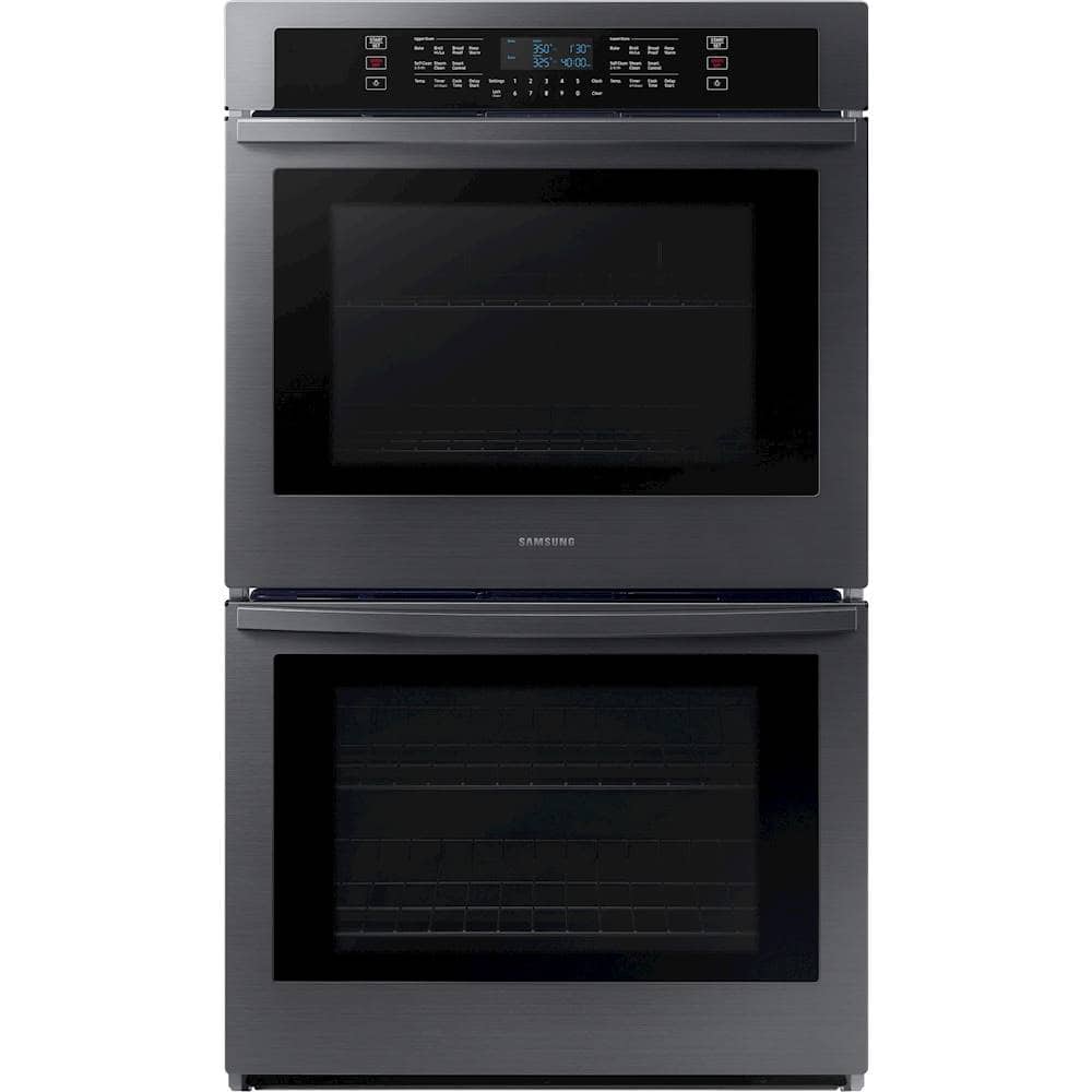 Samsung - 30" Built-In Double Wall Oven with WiFi - Black Stainless Steel - Front_Zoom