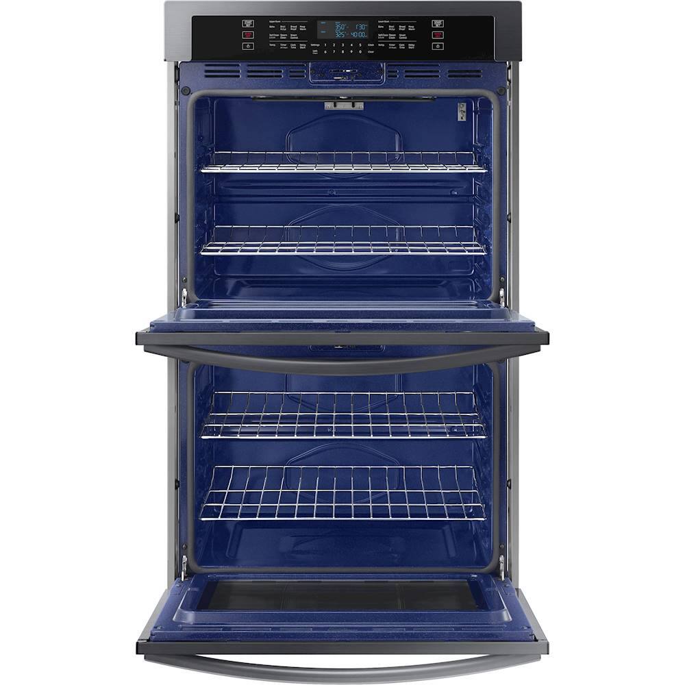 Alt View 11. Samsung - 30" Built-In Double Wall Oven with WiFi - Black Stainless Steel.