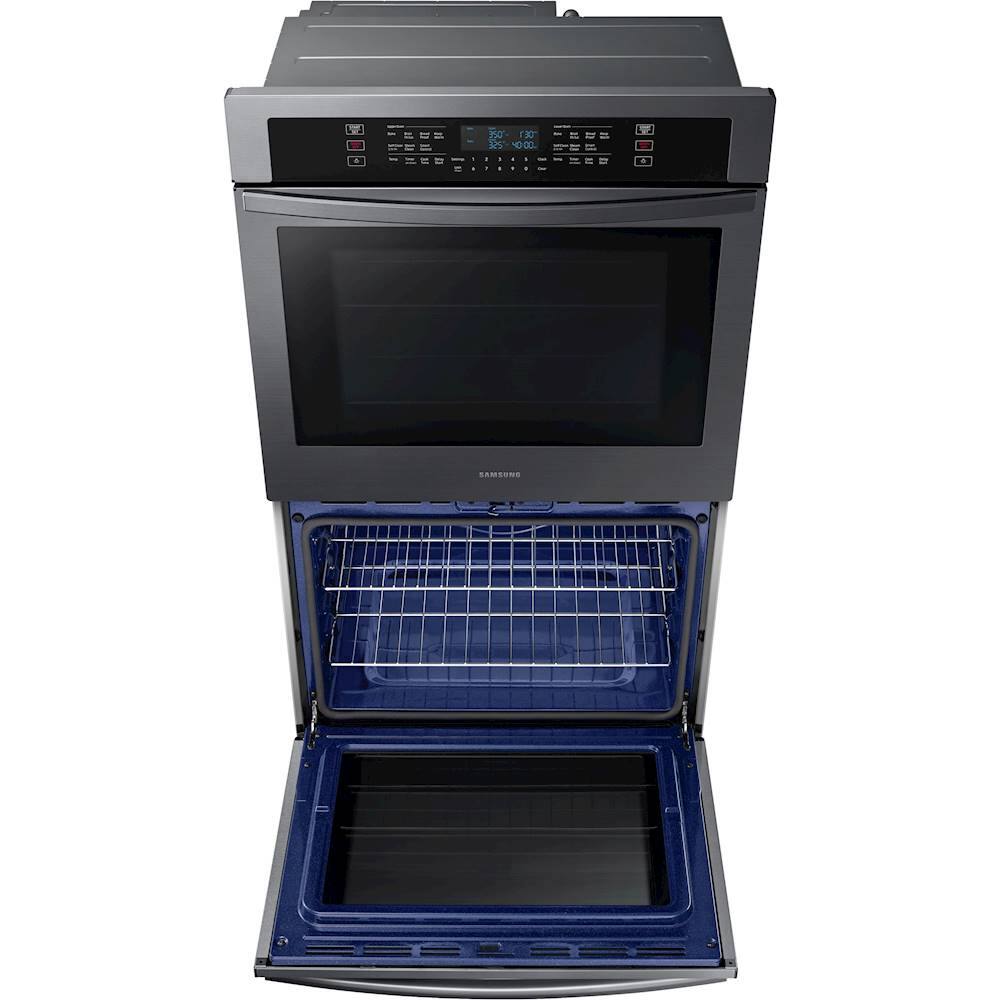 Alt View 16. Samsung - 30" Built-In Double Wall Oven with WiFi - Black Stainless Steel.