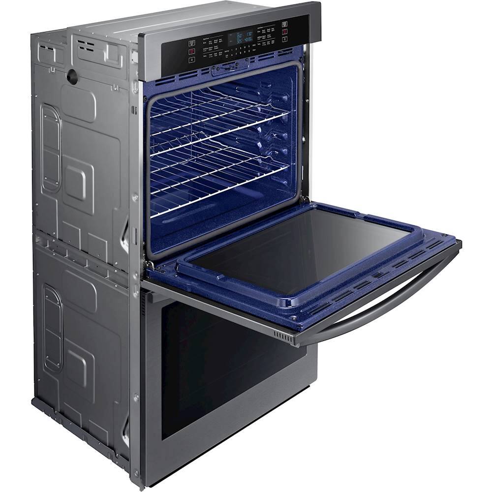 Alt View 17. Samsung - 30" Built-In Double Wall Oven with WiFi - Black Stainless Steel.