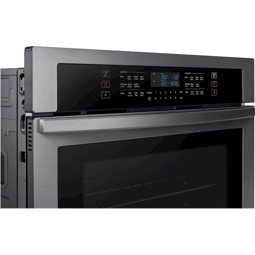 Samsung - 30" Built-In Double Wall Oven with WiFi - Black stainless