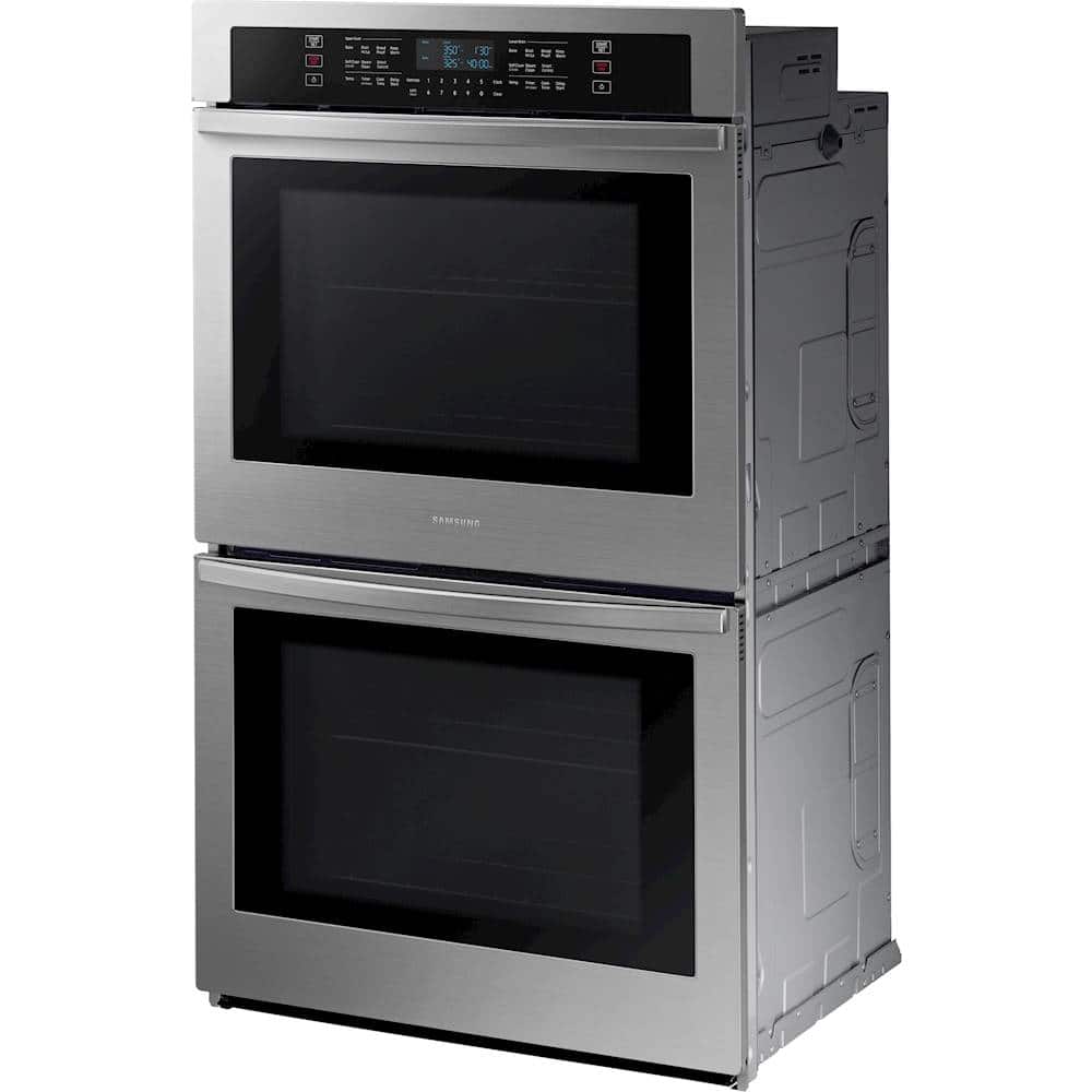 Left. Samsung - 30" Built-In Double Wall Oven with WiFi - Stainless Steel.