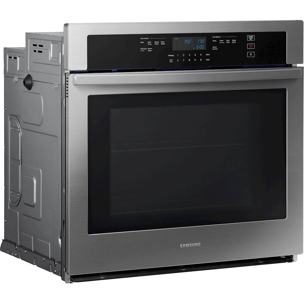 Angle. Samsung - 30" Built-In Single Wall Oven with WiFi - Stainless Steel.