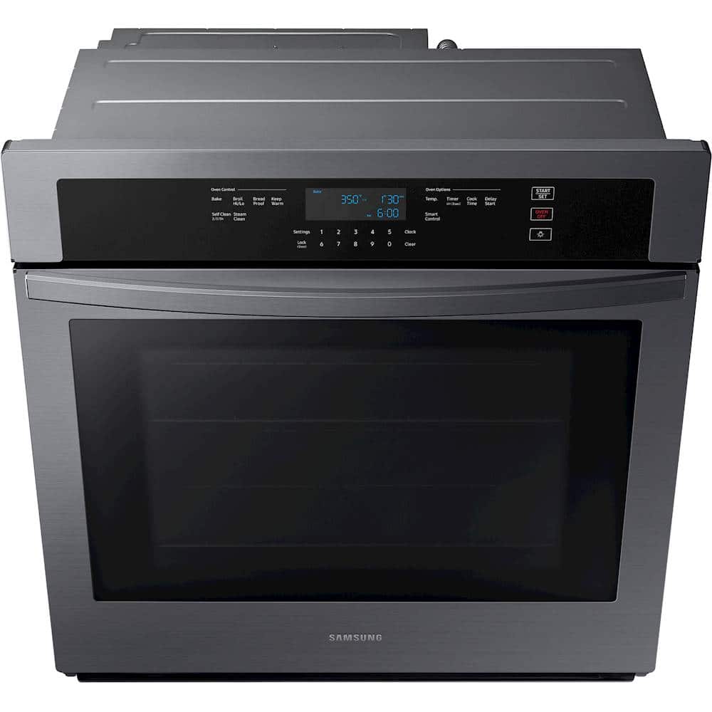 Alt View 13. Samsung - 30" Built-In Single Wall Oven with WiFi - Black Stainless Steel.