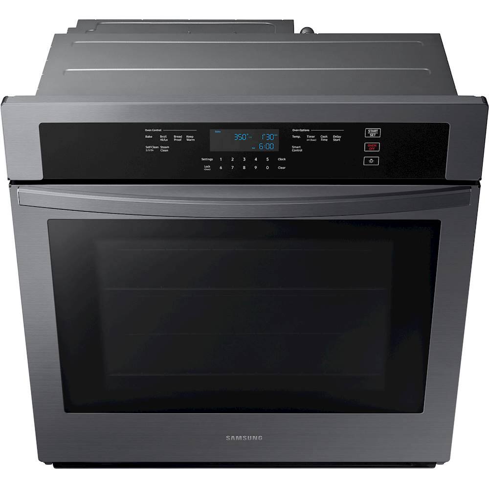 Alt View 13. Samsung - 30" Built-In Single Wall Oven with WiFi - Black Stainless Steel.