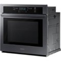 Left Zoom. Samsung - 30" Built-In Single Wall Oven with WiFi - Black Stainless Steel.