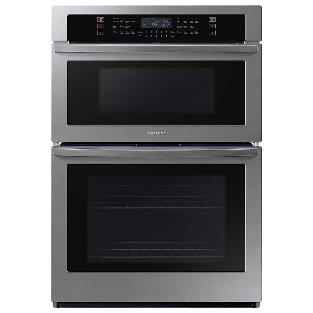 Samsung - 30" Microwave Combination Wall Oven with WiFi - Stainless Steel