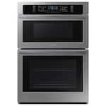 Samsung - 30" Microwave Combination Wall Oven with WiFi - Stainless Steel