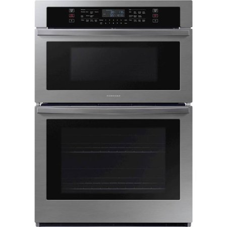 Samsung - 30" Microwave Combination Wall Oven with WiFi - Stainless Steel