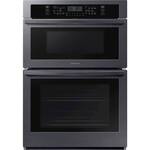 Samsung - 30" Mircowave Combination Wall Oven with WiFi - Black stainless steel - Front_Standard