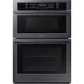 Samsung - 30" Microwave Combination Wall Oven with WiFi - Black Stainless Steel