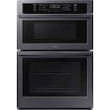 Samsung - 30" Microwave Combination Wall Oven with WiFi - Black Stainless Steel