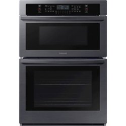 Samsung - 30" Microwave Combination Wall Oven with WiFi - Black Stainless Steel - Front_Zoom