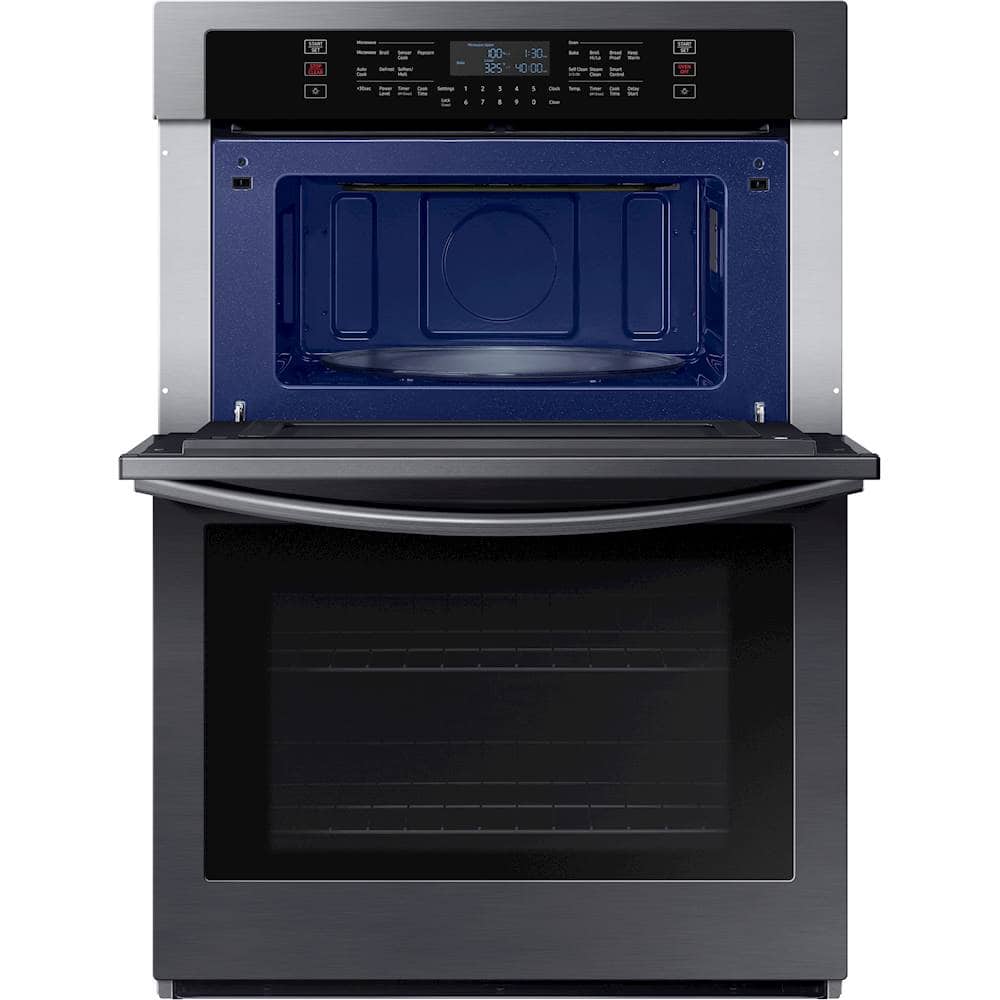 Alt View 12. Samsung - 30" Microwave Combination Wall Oven with WiFi - Black Stainless Steel.