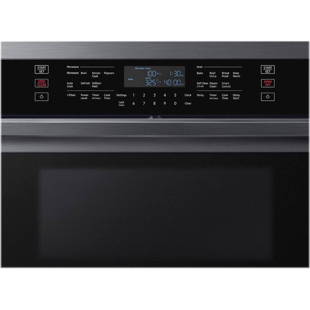 Alt View 15. Samsung - 30" Microwave Combination Wall Oven with WiFi - Black Stainless Steel.