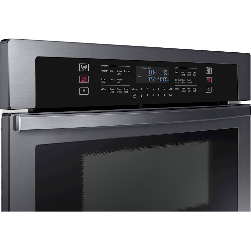 Alt View 16. Samsung - 30" Microwave Combination Wall Oven with WiFi - Black Stainless Steel.
