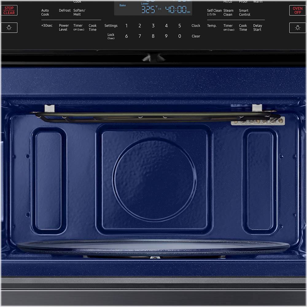 Alt View 17. Samsung - 30" Microwave Combination Wall Oven with WiFi - Black Stainless Steel.