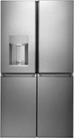 Café - ENERGY STAR® 27.4 Cu. Ft. Smart Quad-Door Refrigerator - Platinum glass - Front_Zoom