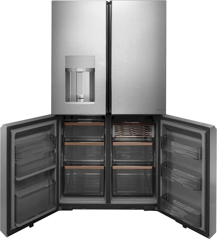 Alt View 11. Café - 27.4 Cu. Ft. Smart Quad-Door Refrigerator - Platinum Glass.